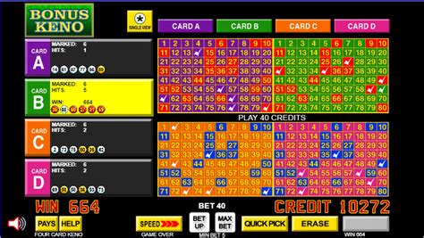 keno pay table|4 card keno pay table.